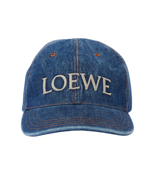 Loewe Cappellino da baseball in denim con logo