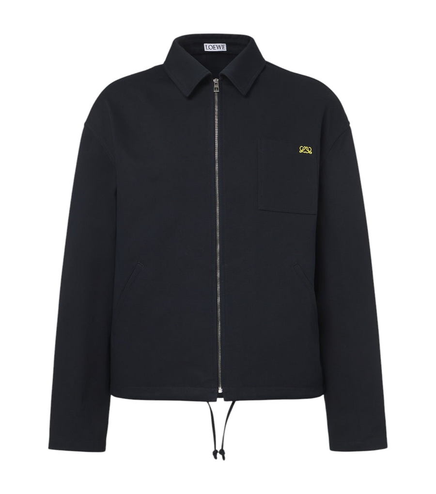 Loewe Logo embroidered cotton jacket