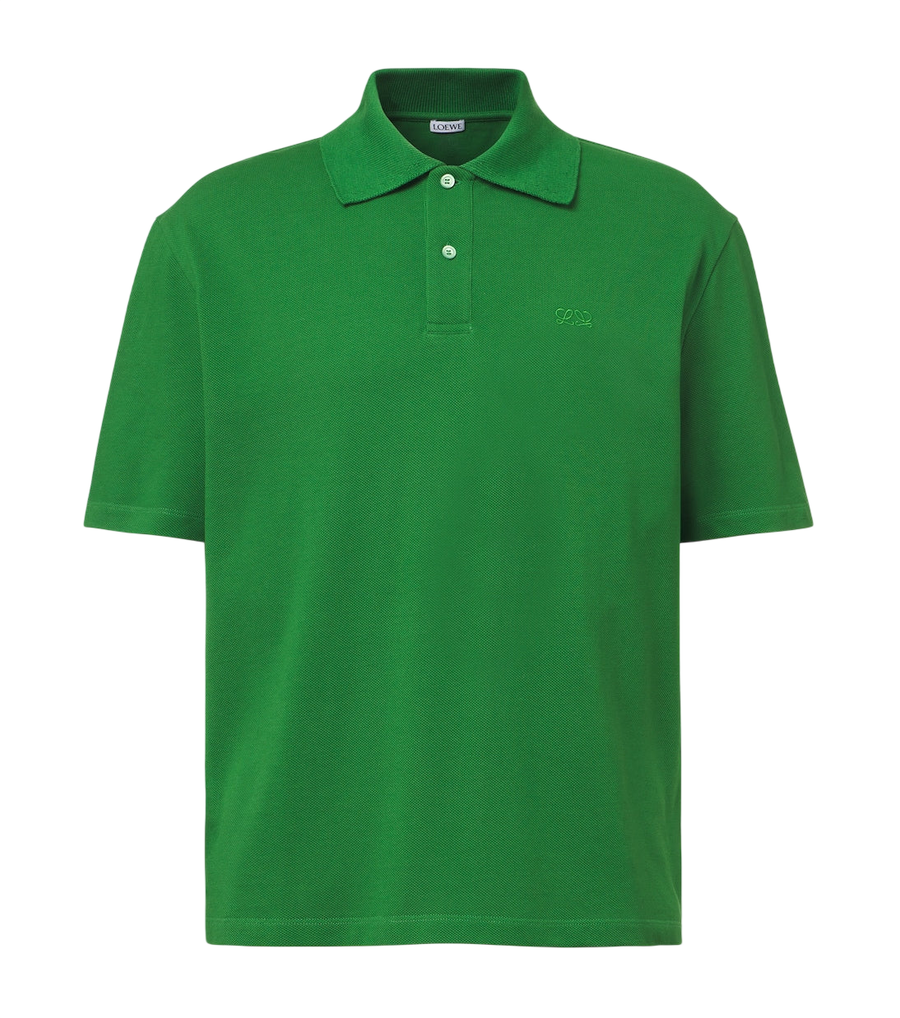 Loewe Logo embroidered cotton polo shirt