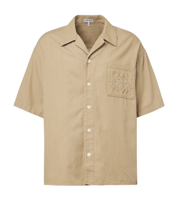 Loewe Logo embroidered cotton shirt
