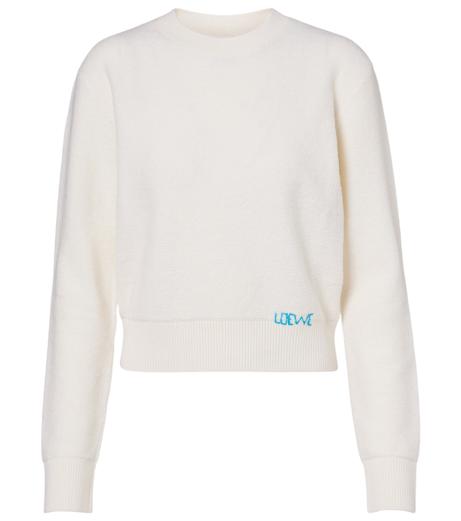 Loewe Logo embroidered wool sweater