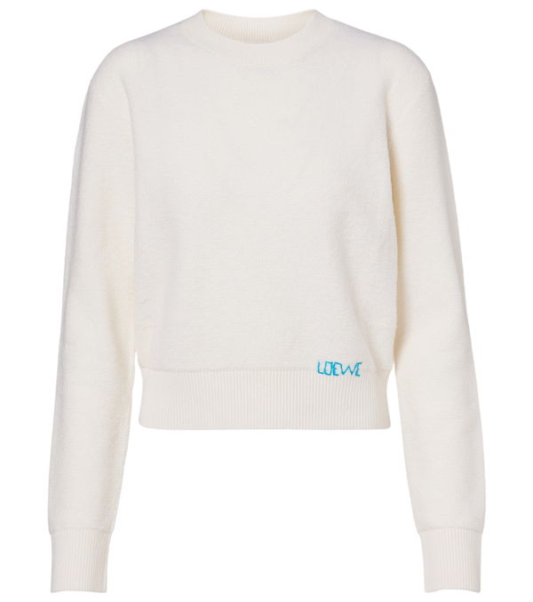 Loewe Logo embroidered wool sweater