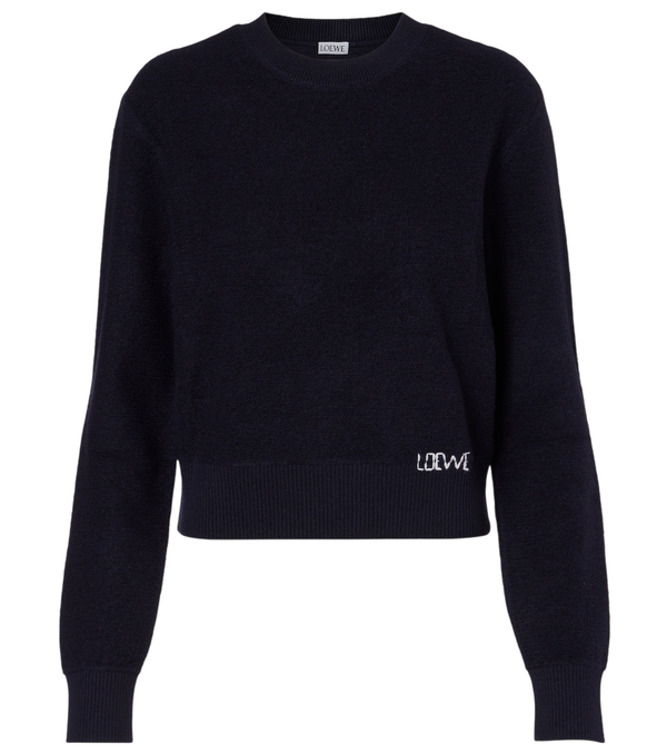 Loewe Logo embroidered wool sweater