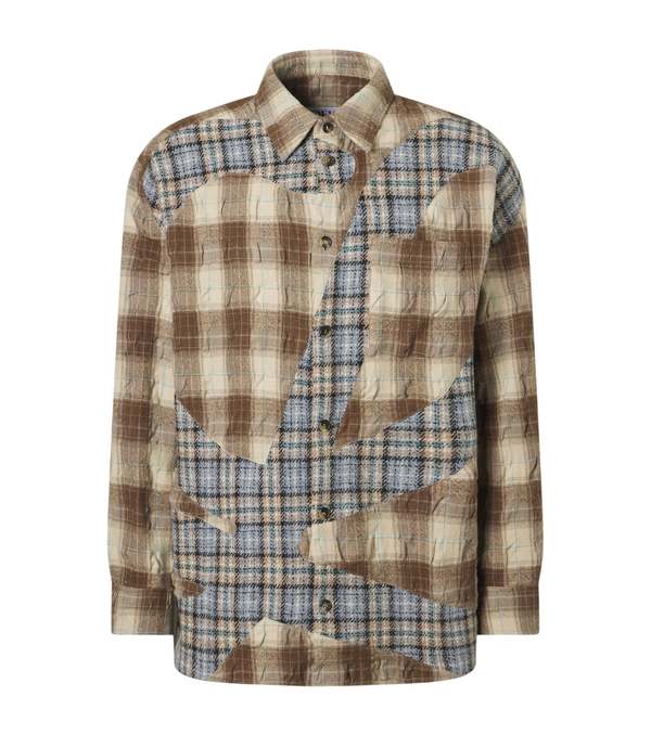 Loewe Logo plaid wool and cotton flannel shirt