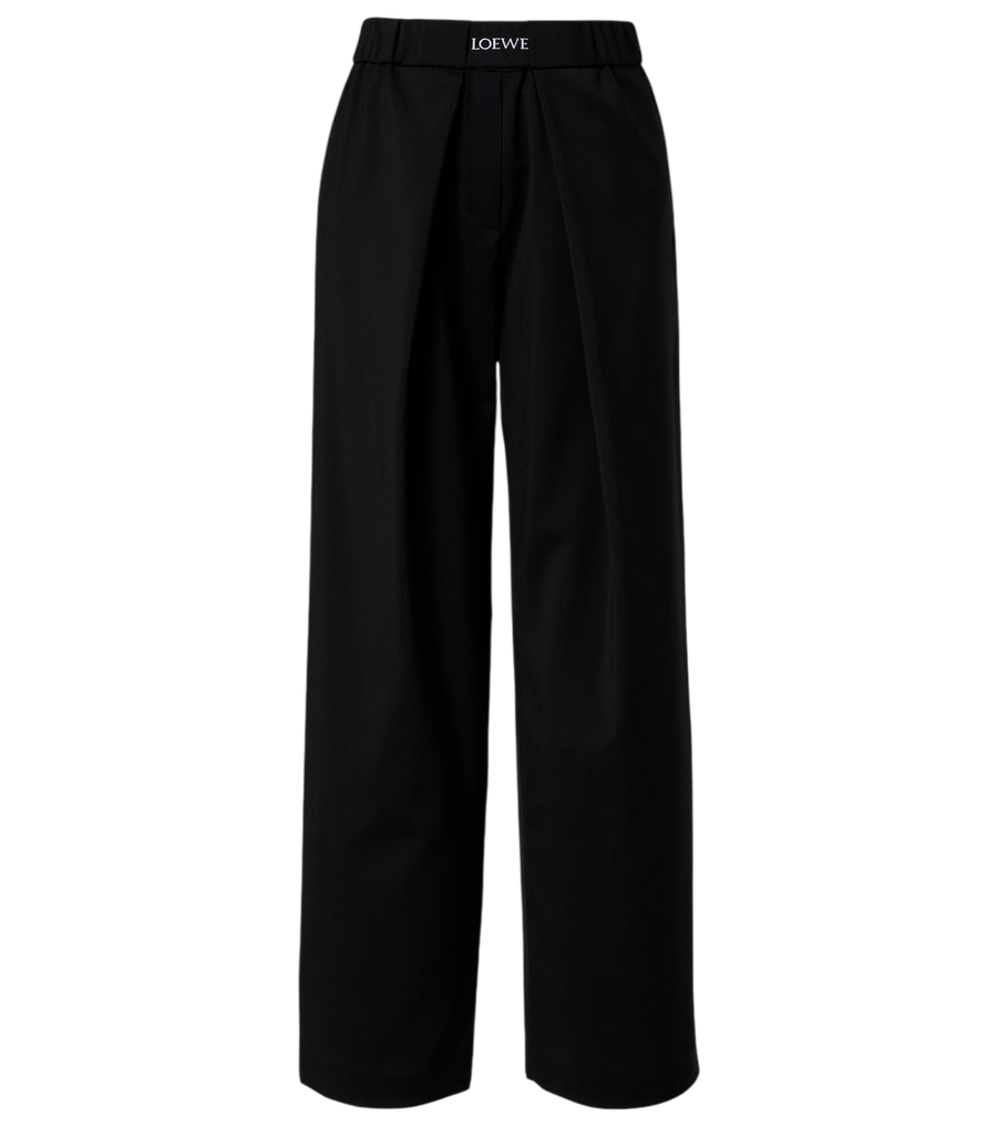 Loewe Logo wool mid-rise straight pants