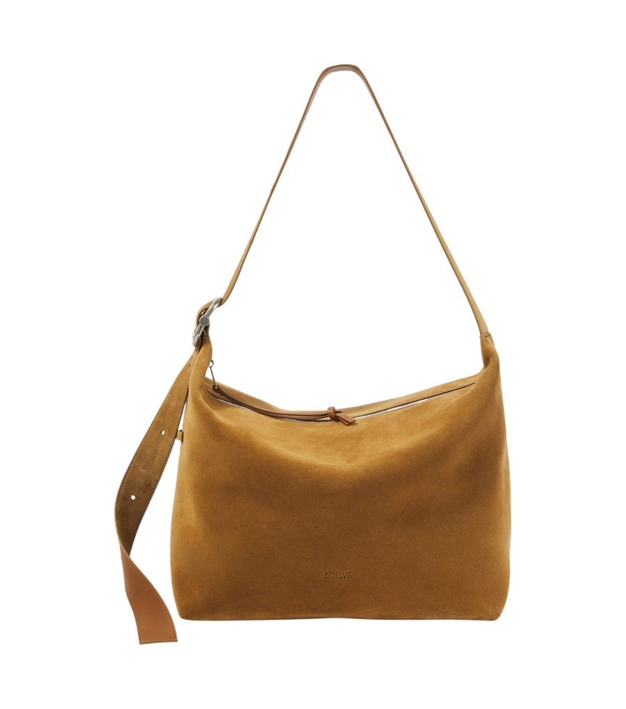 Loewe Loop Large suede shoulder bag