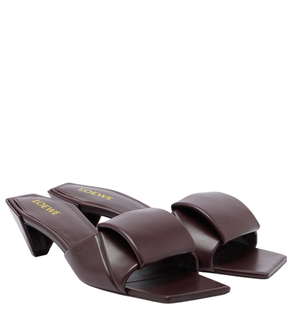Loewe Origami leather mules