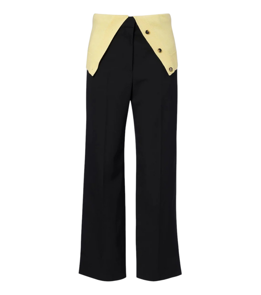 Loewe Paneled wool wide-leg pants