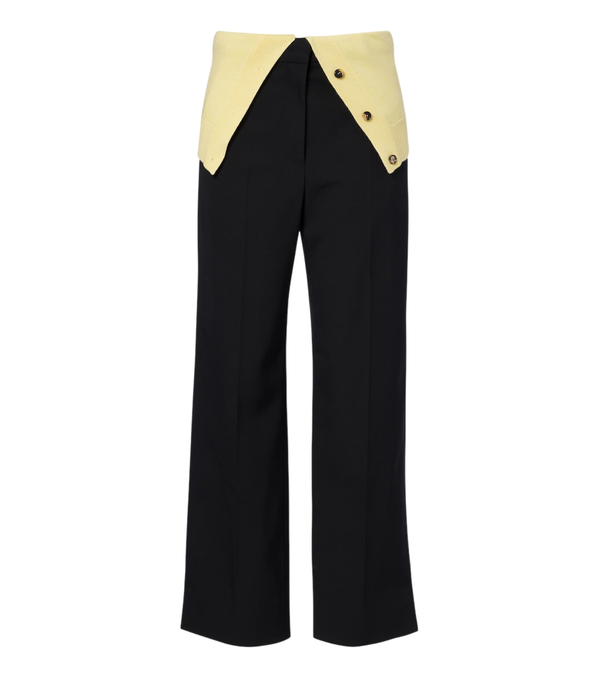 Pantalon large en laine à panneaux Loewe