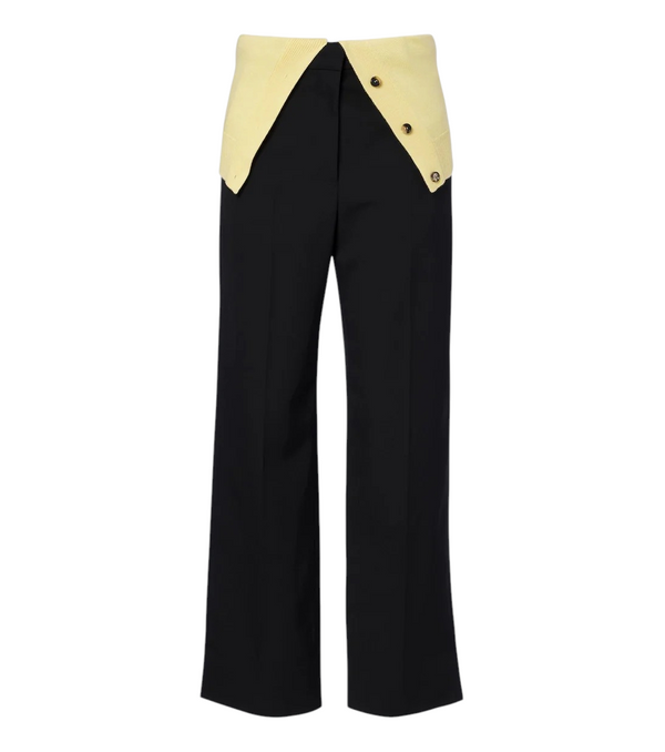 Loewe Paneled wool wide-leg pants