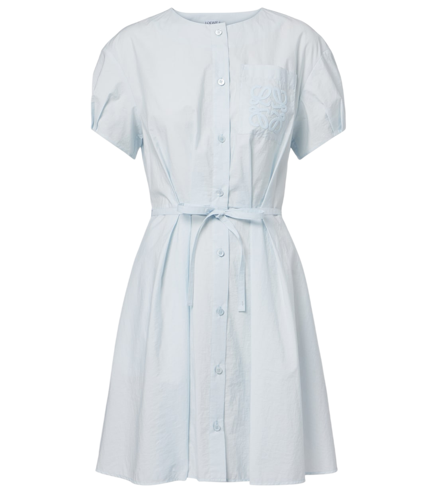 Loewe Paula's Ibiza Anagram cotton-blend shirt dress