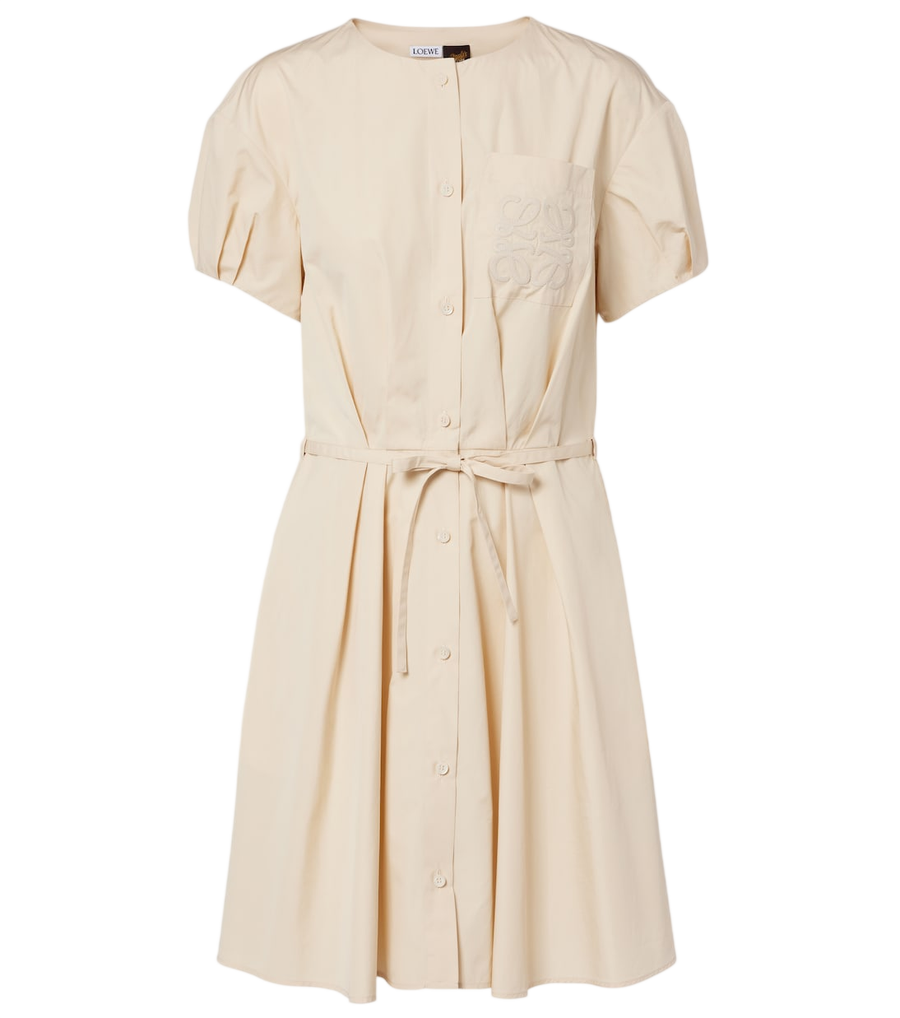 Vestido camisero de popelín de algodón Anagram de Loewe Paula's Ibiza