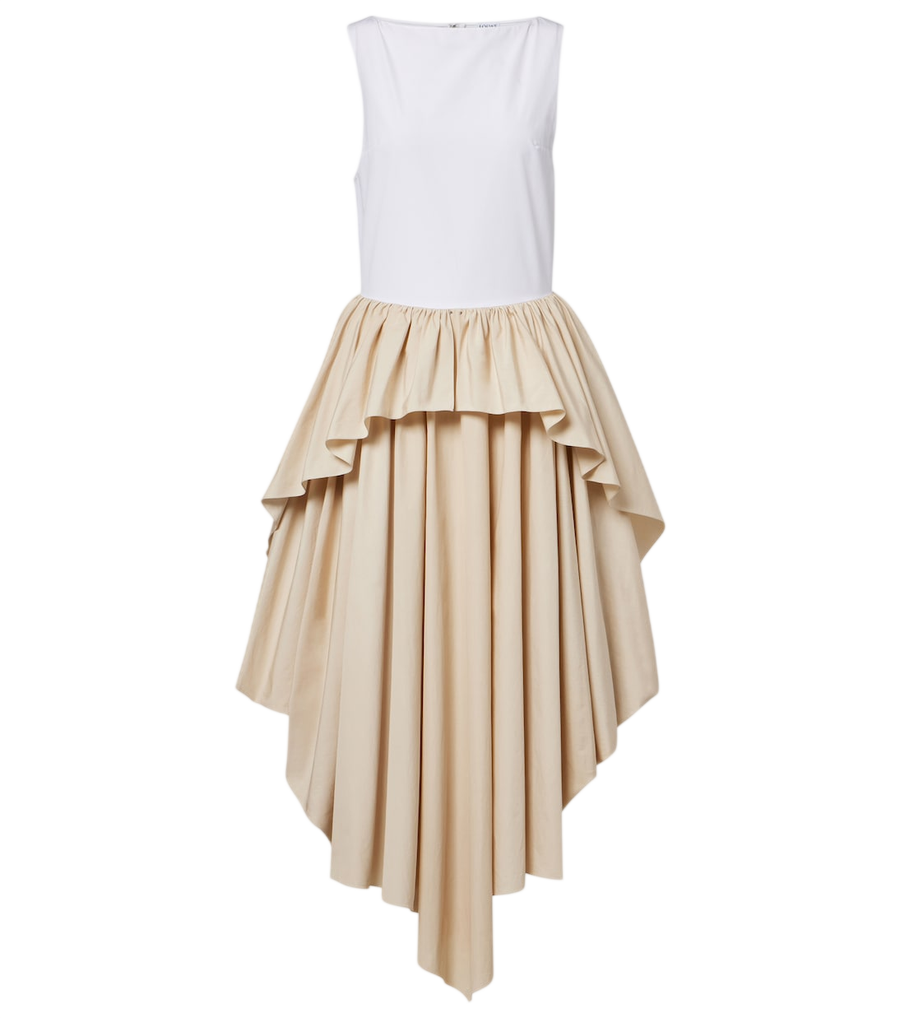 Vestido midi de popelina de algodón de Loewe Paula's Ibiza