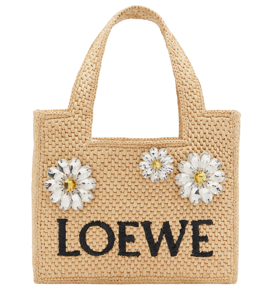 Sac à main orné en raphia Loewe Paula's Ibiza