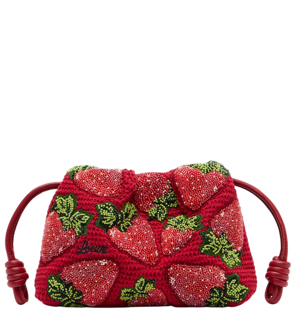 Loewe Clutch Paula's Ibiza Flamenco Mini com miçangas