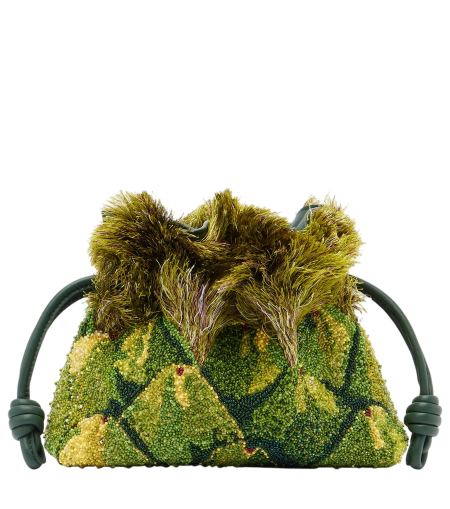 Bolso de mano mini Flamenco con cuentas de Loewe Paula's Ibiza