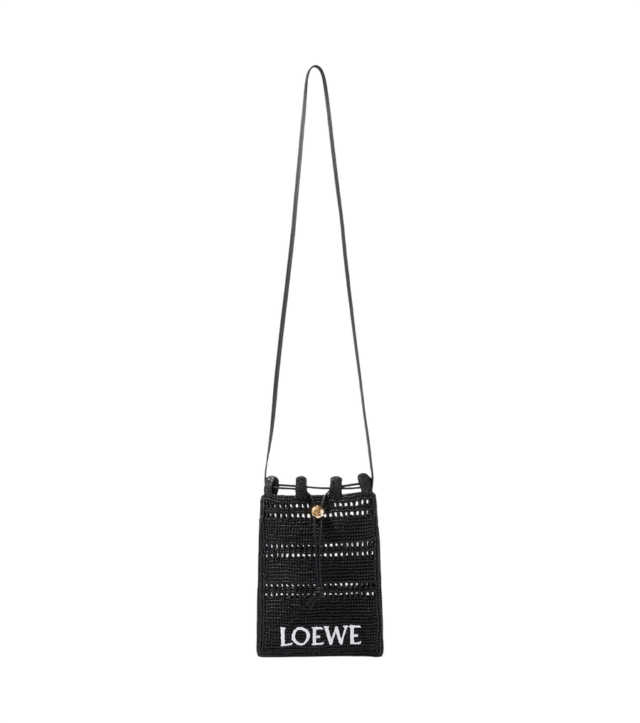 Loewe Paula's Ibiza logo raffia crossbody bag