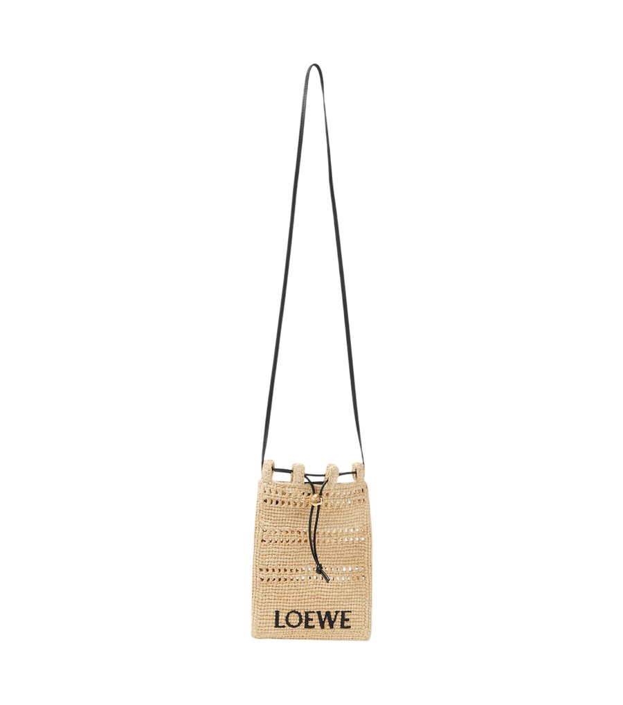 Loewe Paula's Ibiza logo raffia crossbody bag