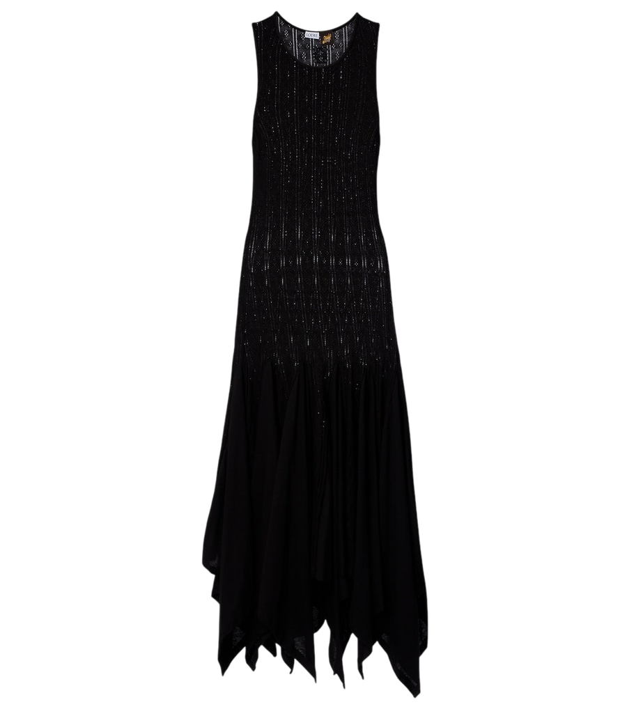 Vestido comprido Loewe Paula's Ibiza em jersey de algodão pointelle