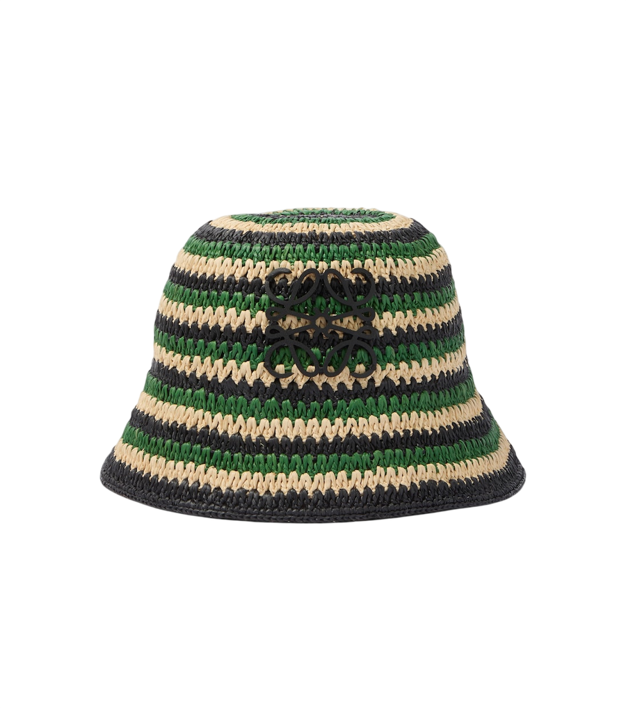 Loewe Paula's Ibiza striped raffia bucket hat