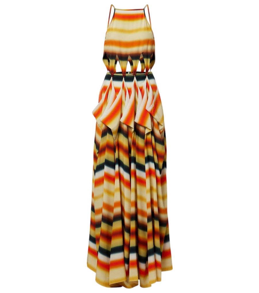 Robe longue en soie rayée Loewe Paula's Ibiza