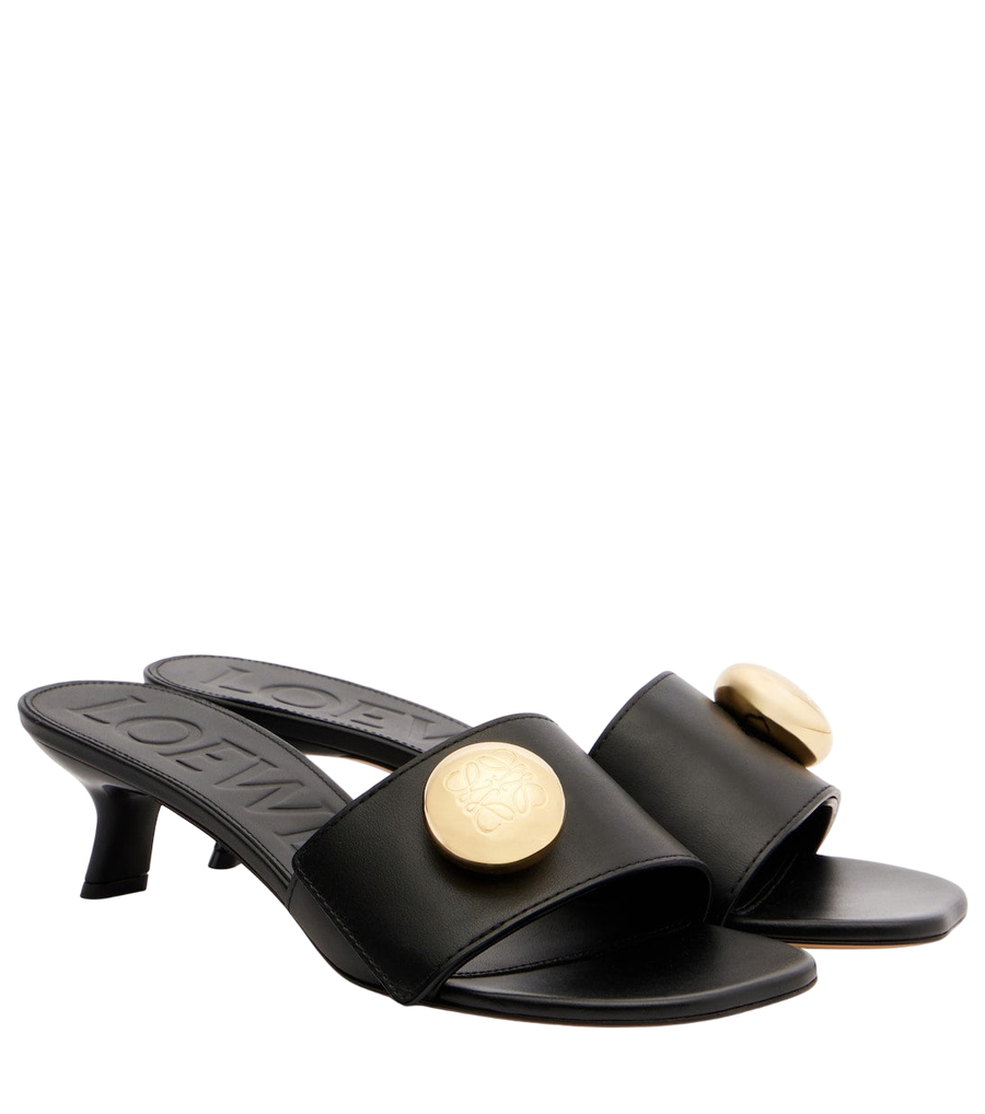 Loewe Tamancos de couro Pebble 45