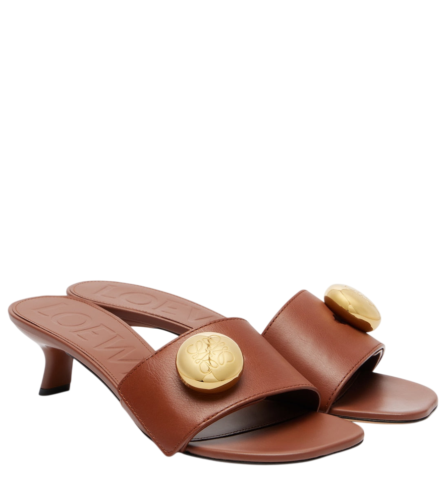 Loewe Mules in pelle Pebble Anagram