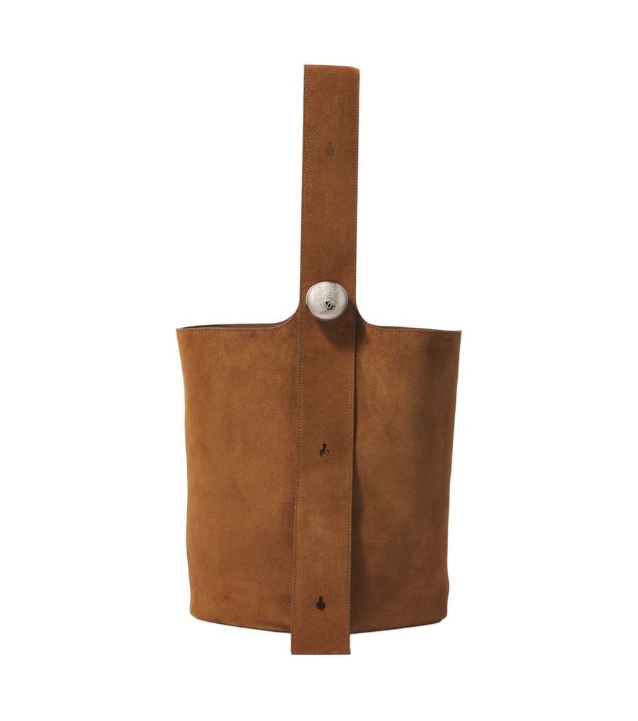Loewe Pebble Large suede tote bag