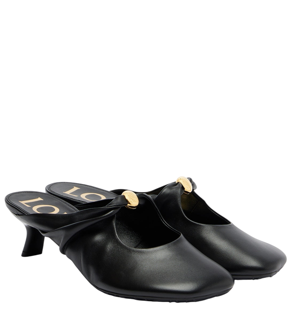 Loewe Pebble Soft leather mules