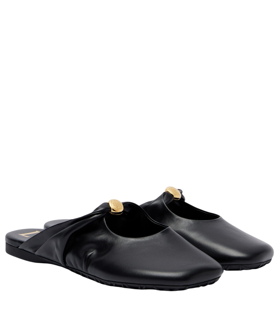 Loewe Pebble Soft leather mules