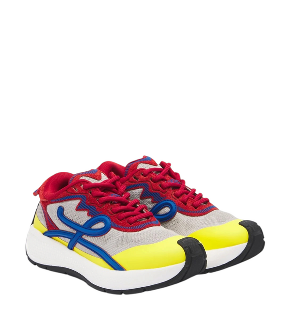 Loewe Pogo colorbocked mesh-trimmed sneakers