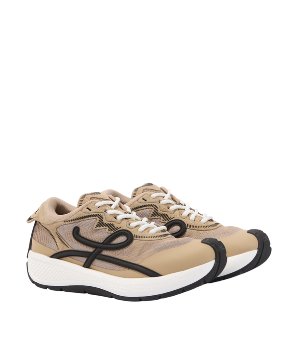 Loewe Pogo suede-trimmed sneakers