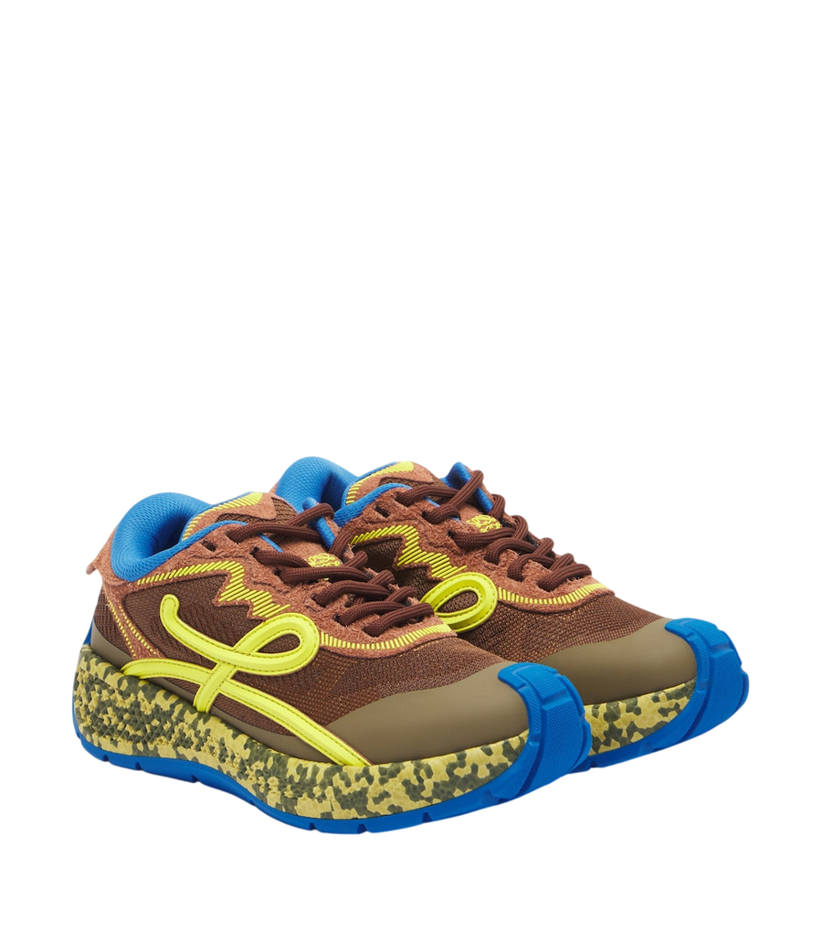 Loewe Pogo suede-trimmed sneakers
