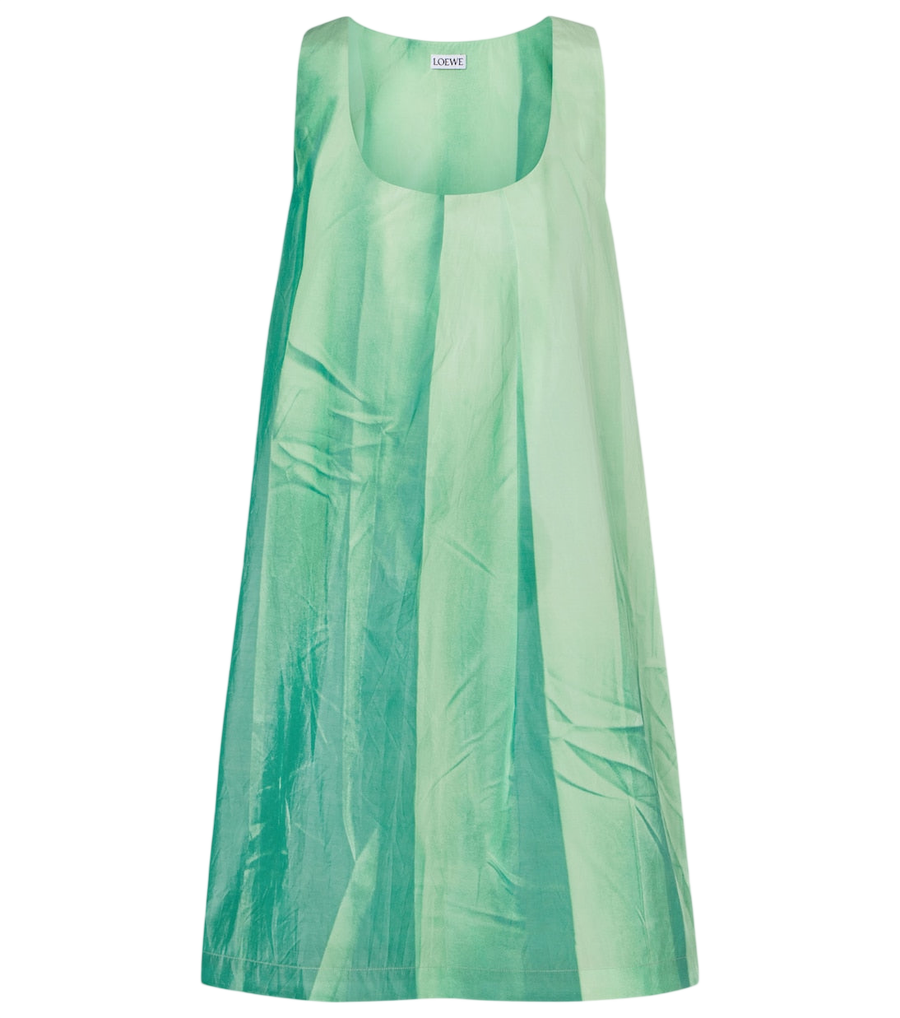 Mini-robe en cuir imprimé Loewe