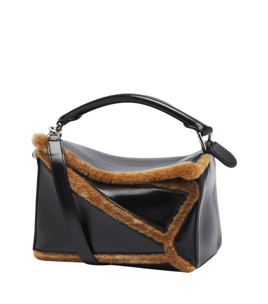 Loewe Puzzle Aviator Small leather top-handle bag