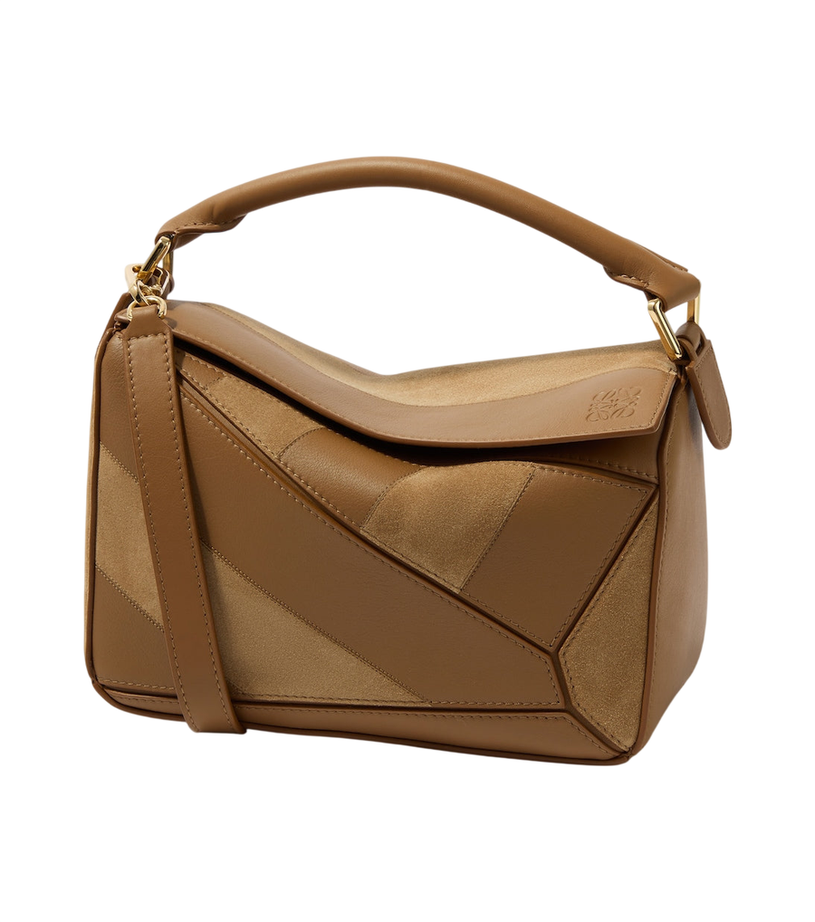 Loewe Puzzle Small leather and suede shoulder bag