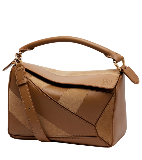 Loewe Puzzle Small leather and suede top-handle bag