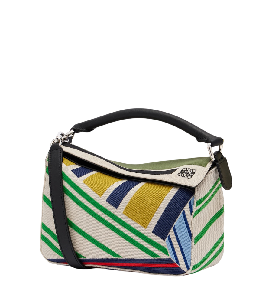 Petit sac à main Puzzle Loewe à rayures