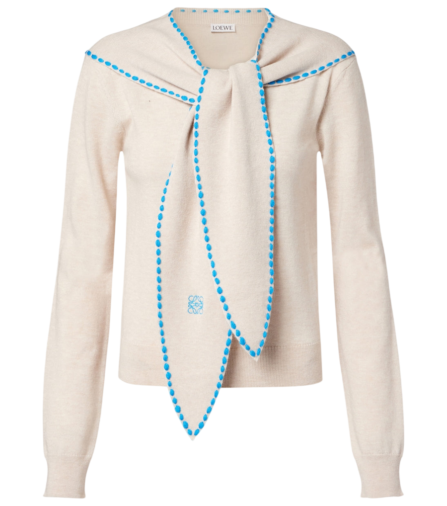 Loewe Scarf-detail wool sweater