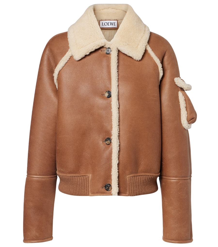 Loewe Shearling-trimmed leather blouson