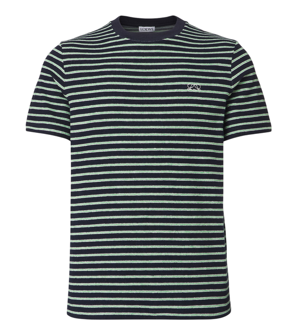 Loewe Striped cotton-blend terry T-shirt