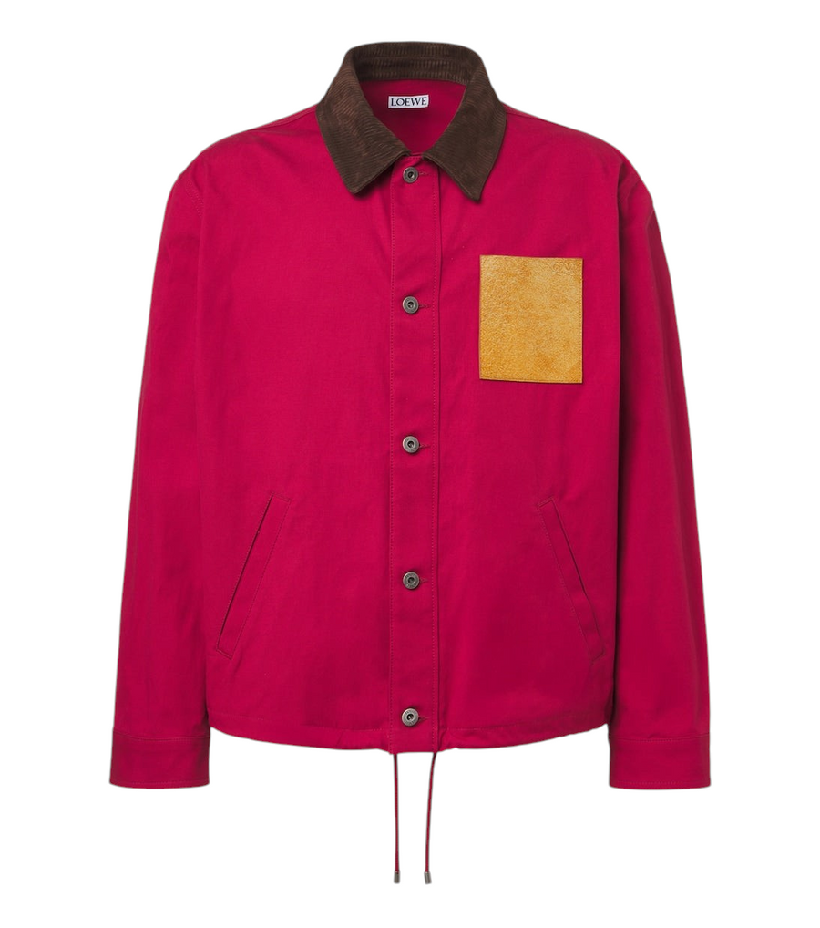 Loewe Suede-trimmed cotton canvas jacket