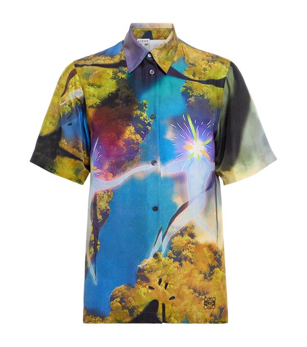 Loewe x Howl's Moving Castle printed silk-blend shirt