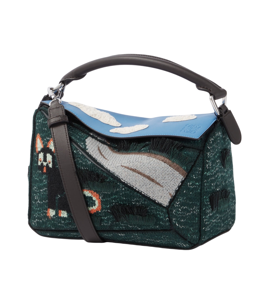 Loewe x Louis Wain Futurist Cat Puzzle tote bag