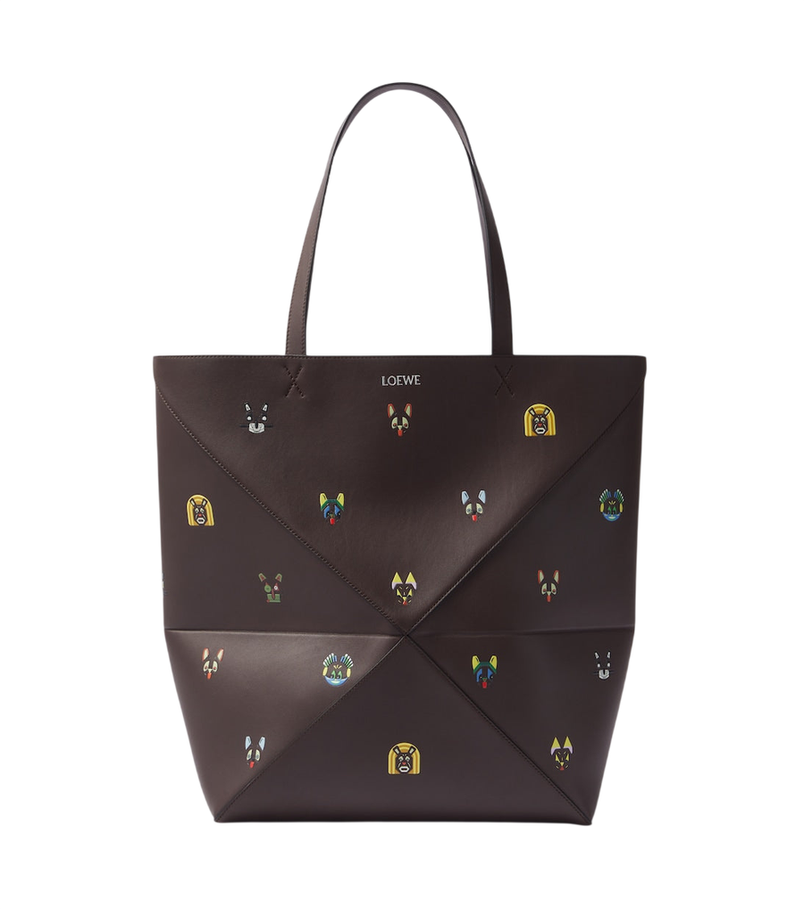 Loewe x Louis Wain Puzzle Fold Cats leather tote bag