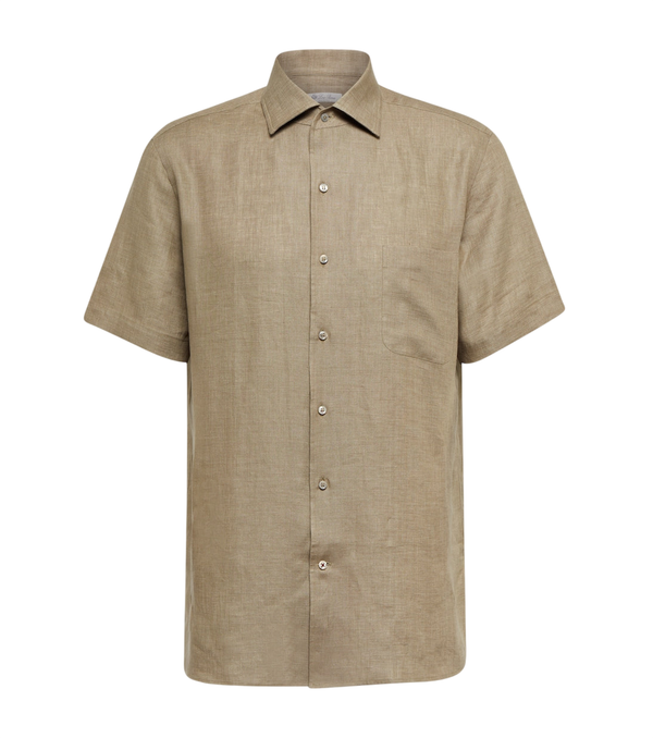 Loro Piana André linen bowling shirt