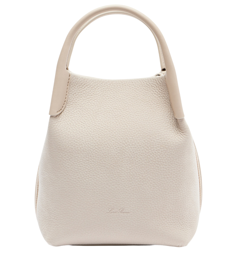 Loro Piana Borsa a secchiello piccola in pelle Bale