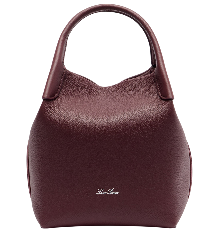 Loro Piana Bale Small leather bucket bag