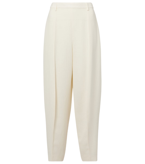 Loro Piana Pantaloni affusolati in crêpe di lino Bob