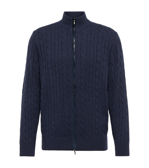 Loro Piana Cable-knit cashmere cardigan